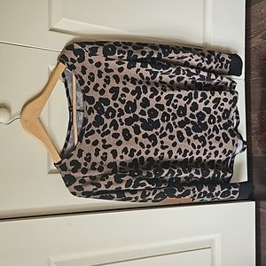 Sassy leopard print small long sleeve shirt